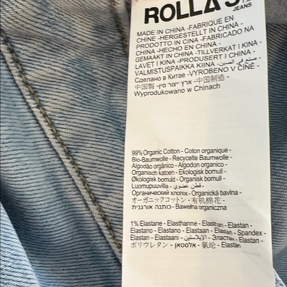 ROLLA'S Light Blue Flare Jeans high waist wide leg sz 34/16 - Picture 11 of 12